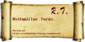 Rothmüller Teréz névjegykártya